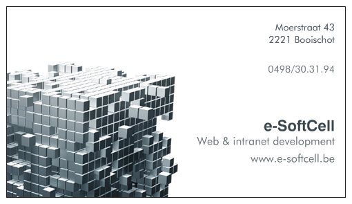 e-SoftCell - Web & intranet development - Moerstraat 43, 2221 Booischot - 0498/30.31.94